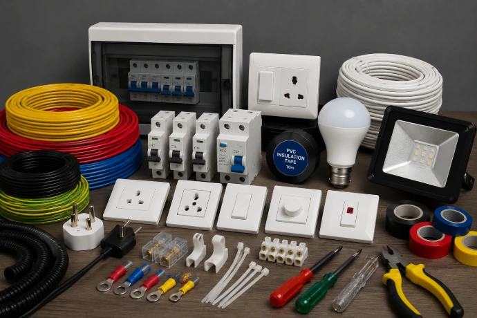 Electrical Switches Electric Wire Extension Board LED Bulb Electrical Accessories Home Electrical Items